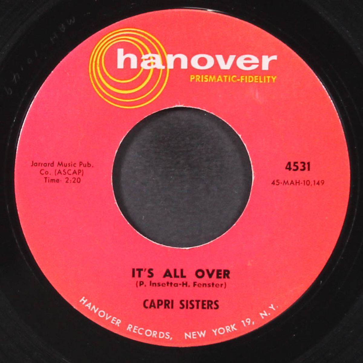it's all over / in between by CAPRI SISTERS