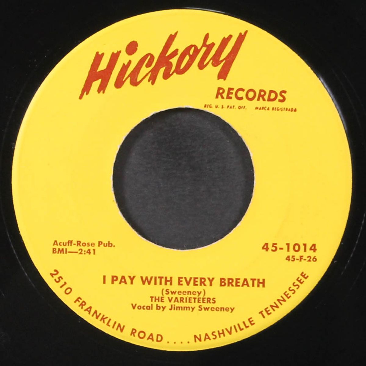 i pay with every breath / if you and i could be sweethearts by VARIETEERS