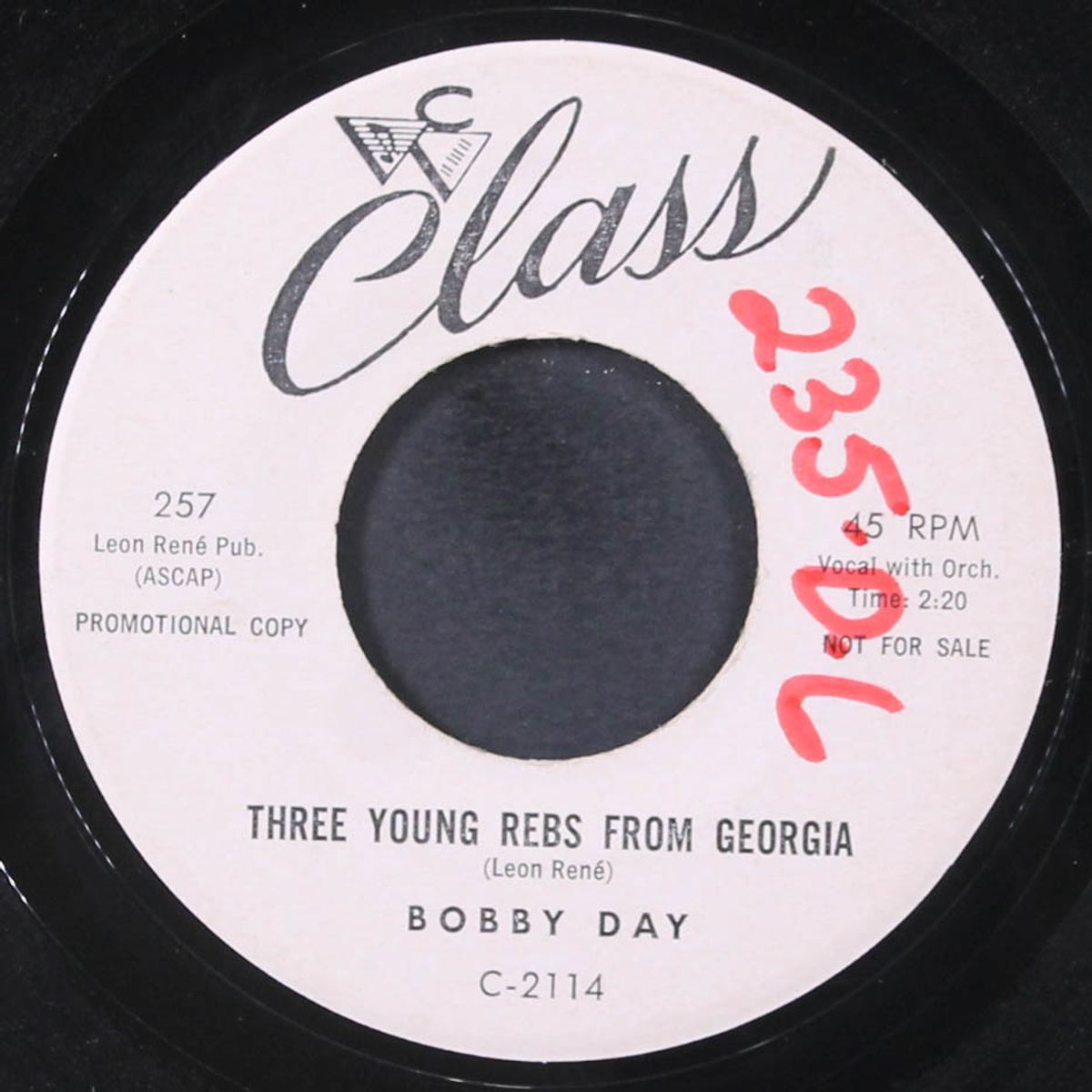 three young rebs from georgia / unchained melody by BOBBY DAY