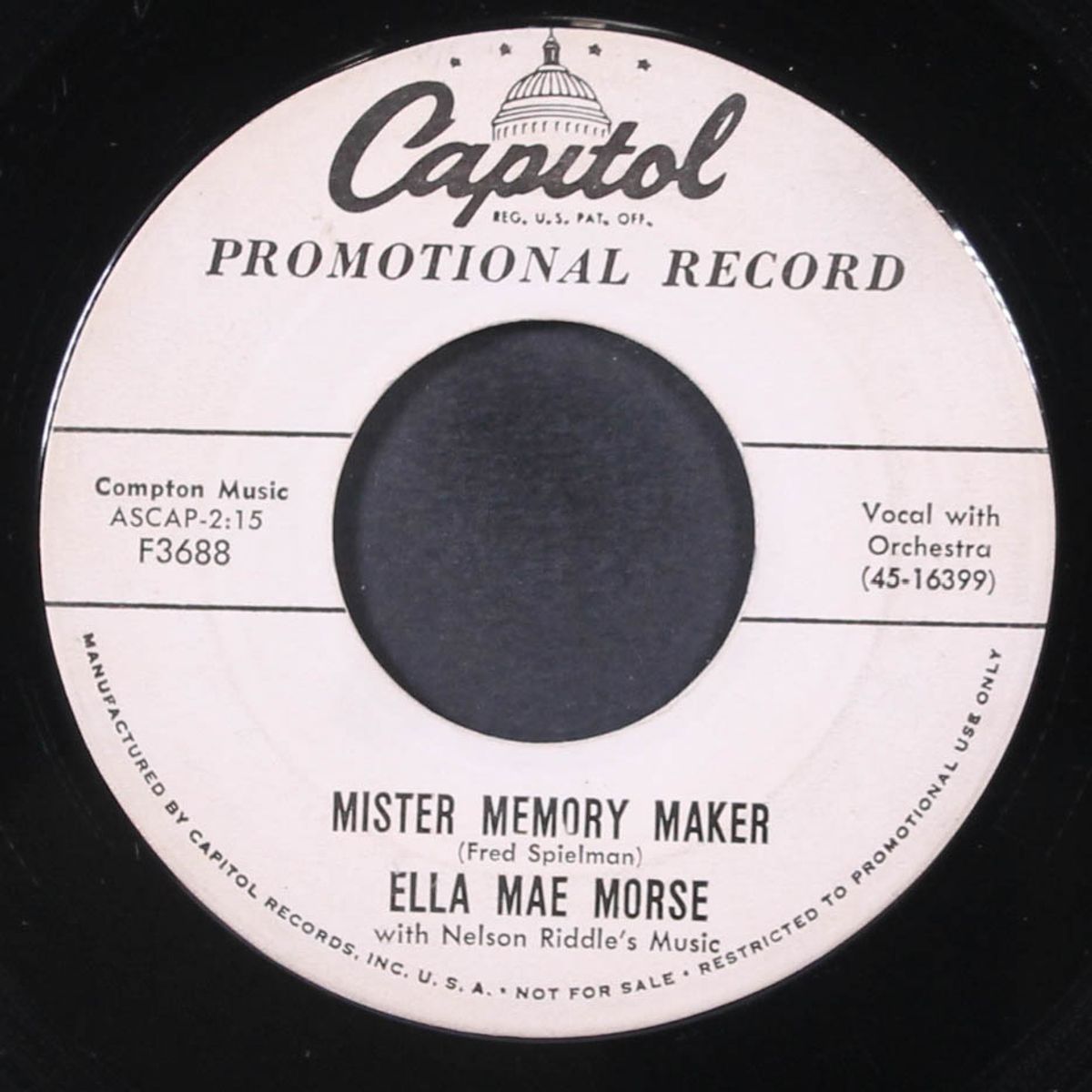 mister memory maker / what good'll it do me by ELLA MAE MORSE