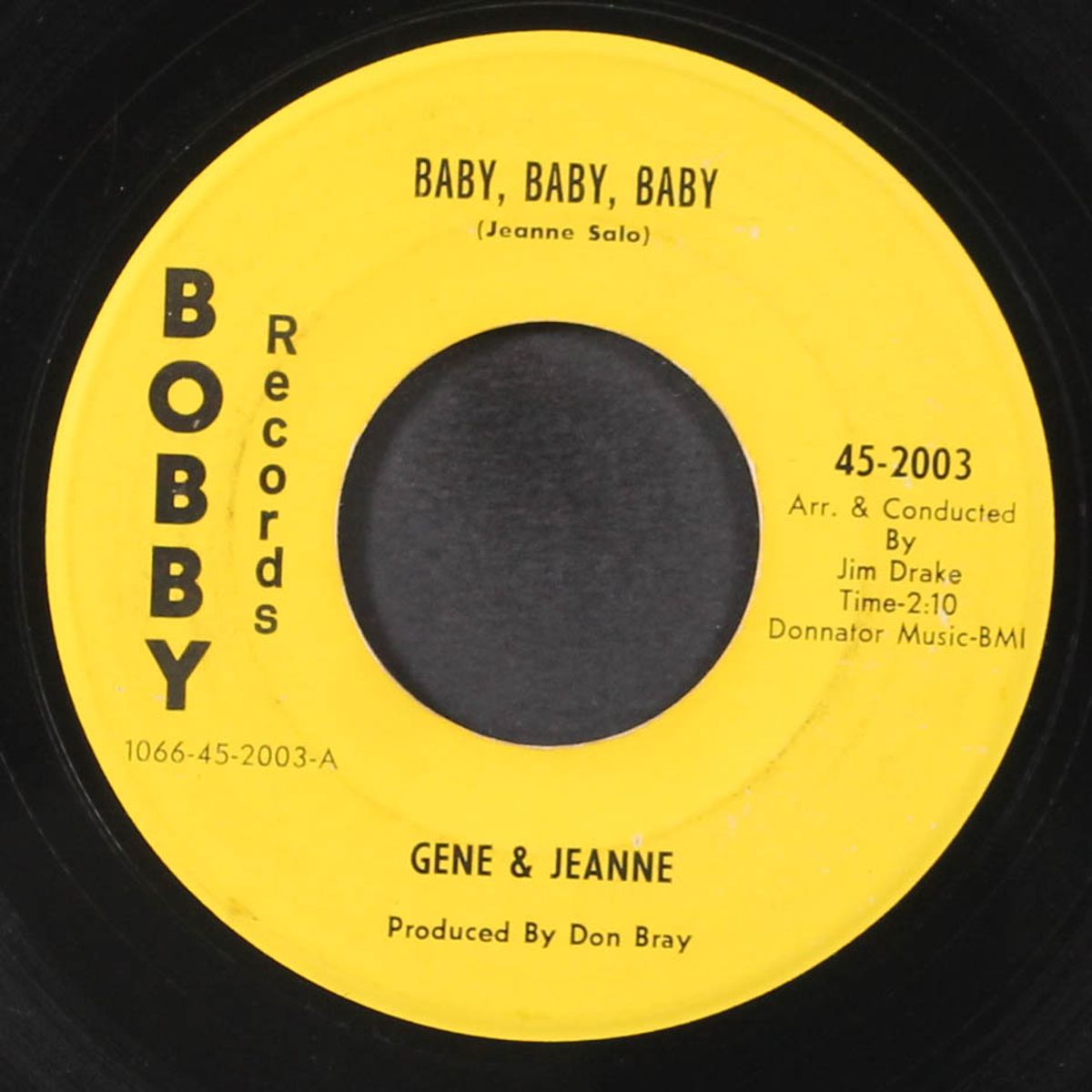 baby, baby, baby / you shake me up so bad by GENE & JEANNIE
