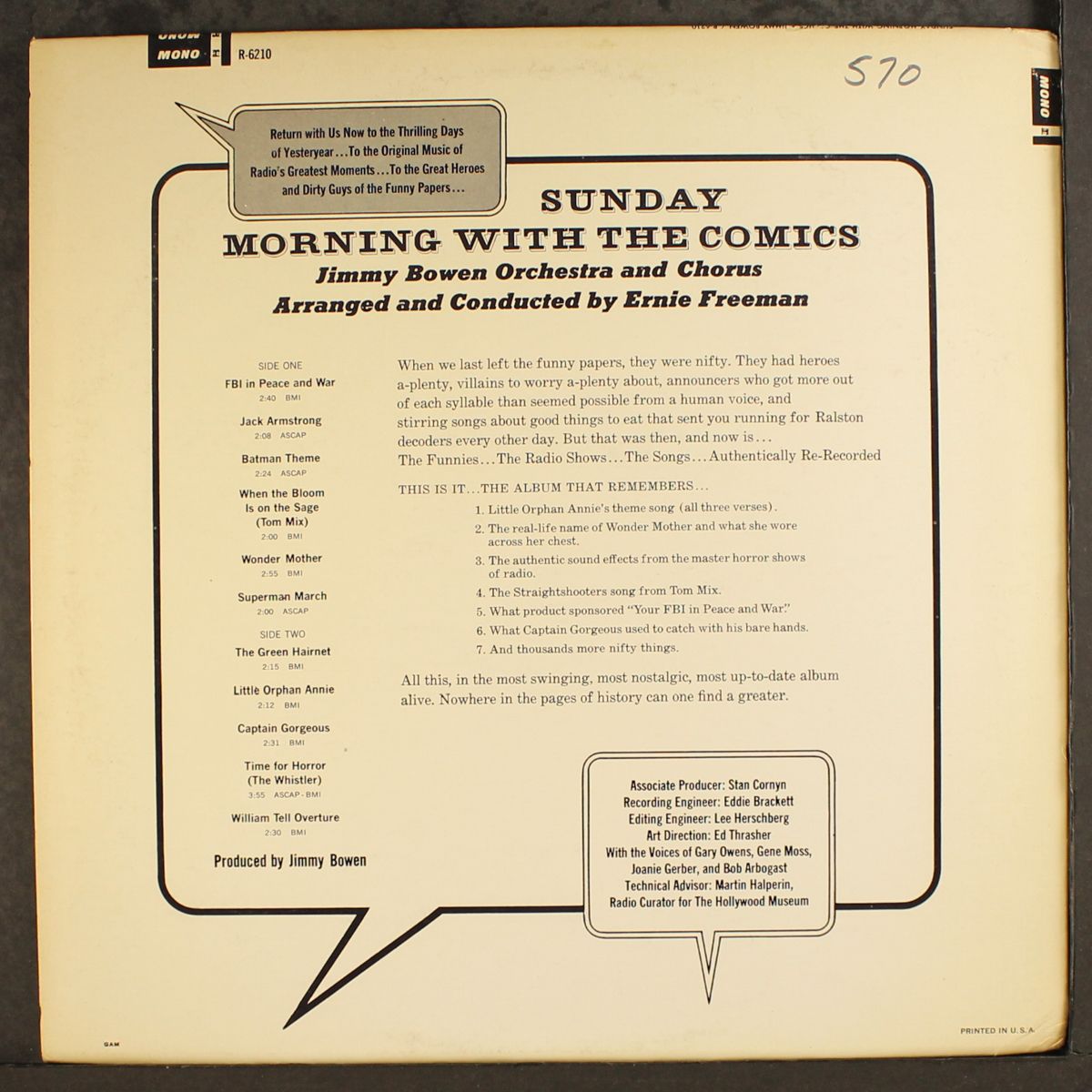sunday morning with the comics by JIMMY BOWEN