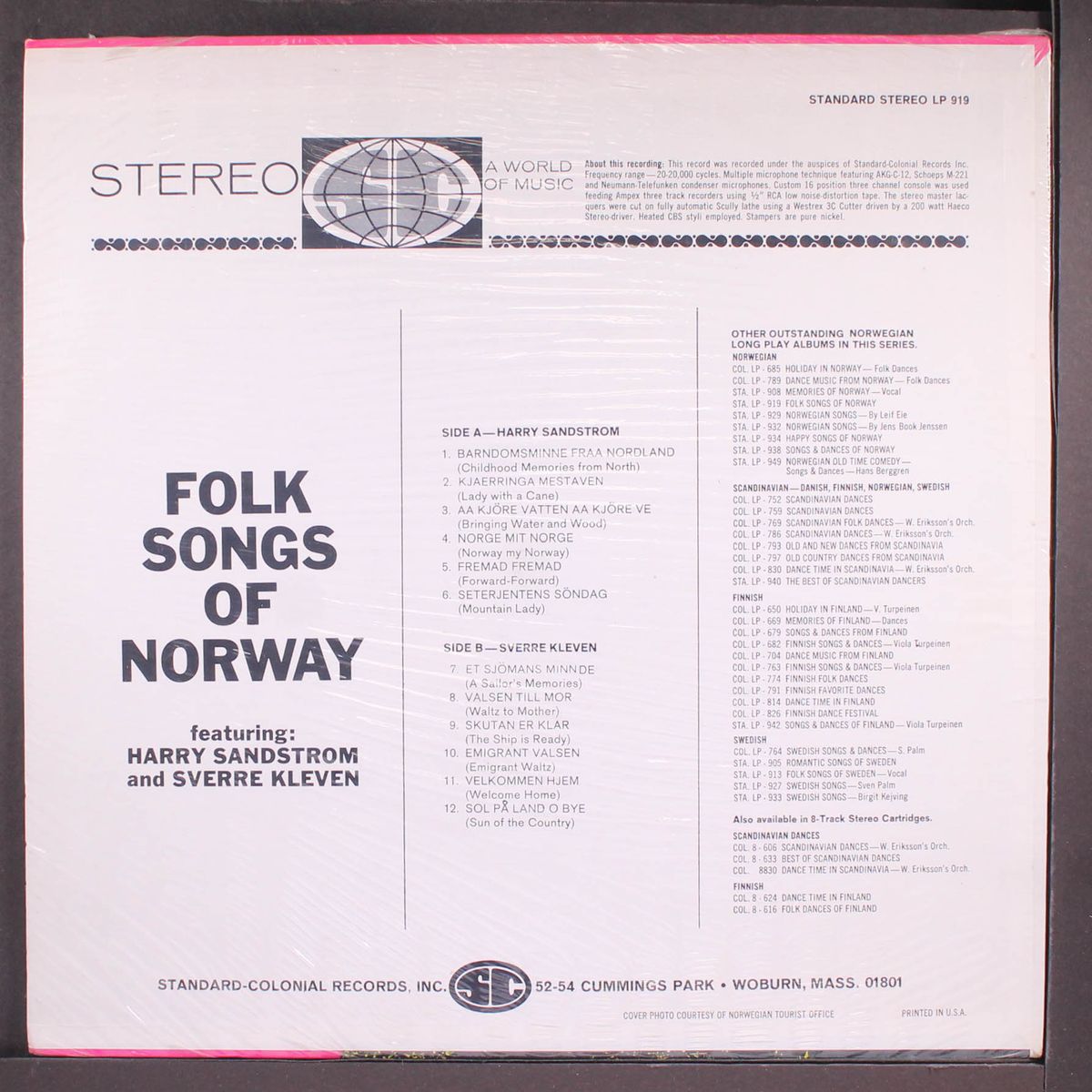 folk songs of norway by VARIOUS