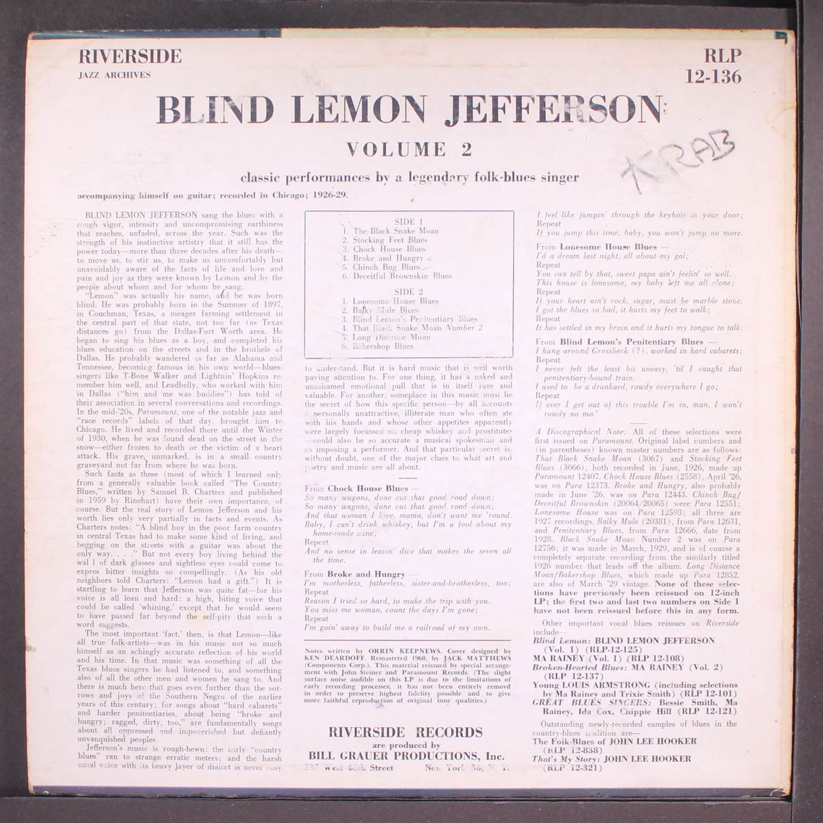 volume 2 by BLIND LEMON JEFFERSON