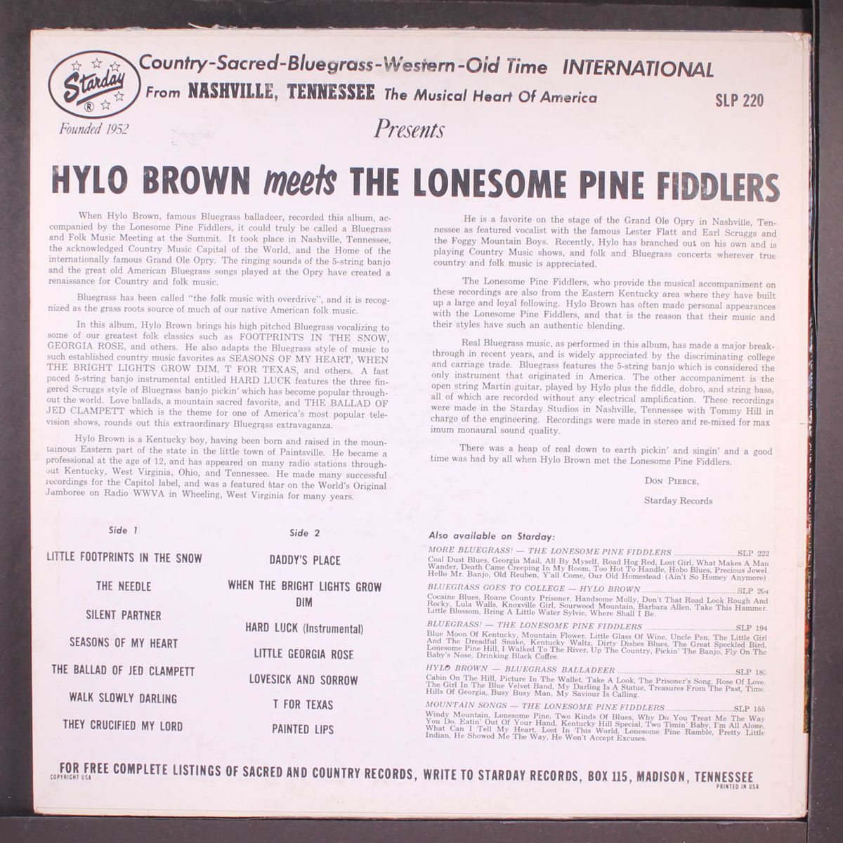 meets the lonesome pine fiddlers by HYLO BROWN