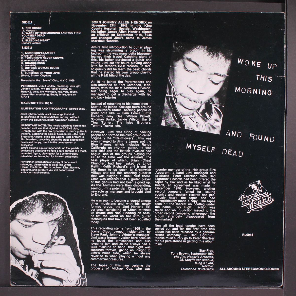 woke up this morning & found myself dead by JIMI HENDRIX