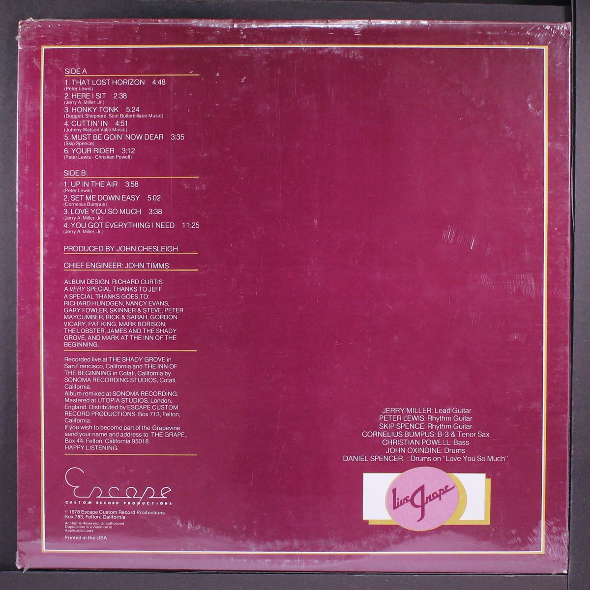 live grape by MOBY GRAPE