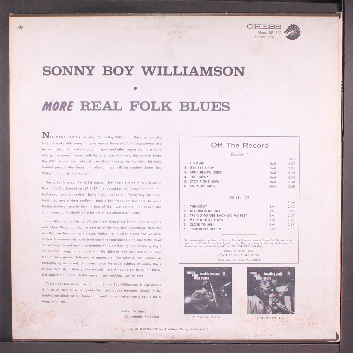 more real folk blues by SONNY BOY WILLIAMSON