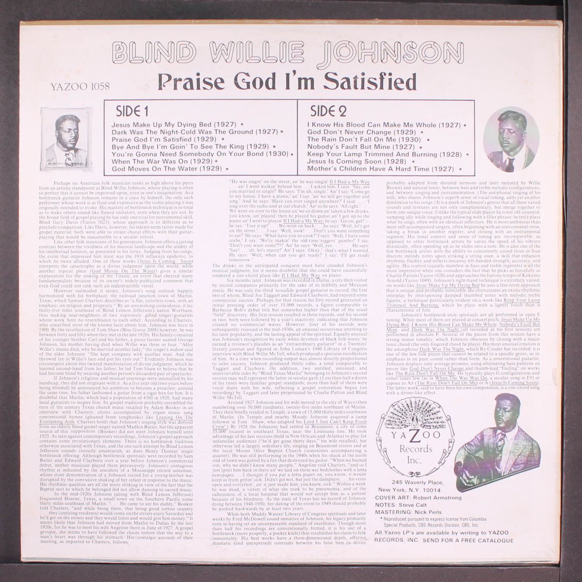 praise god i'm satisfied by BLIND WILLIE JOHNSON