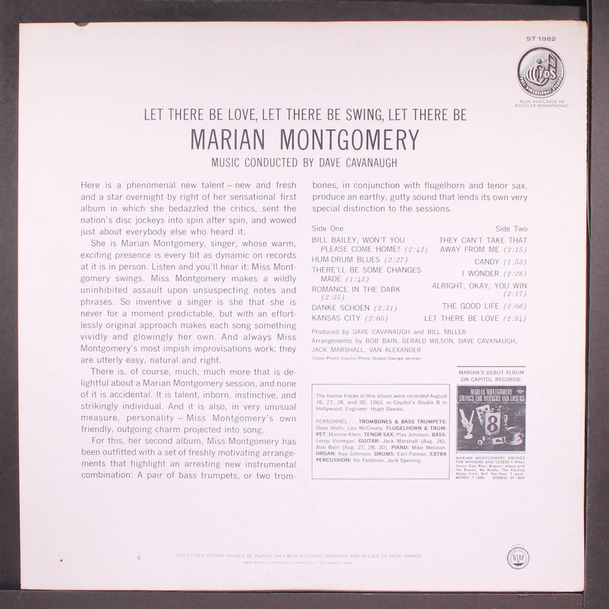 let there be love let there be swing by MARIAN MONTGOMERY