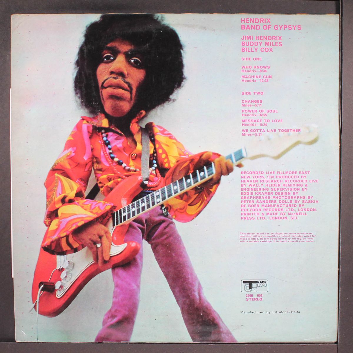 band of gypsys by JIMI HENDRIX