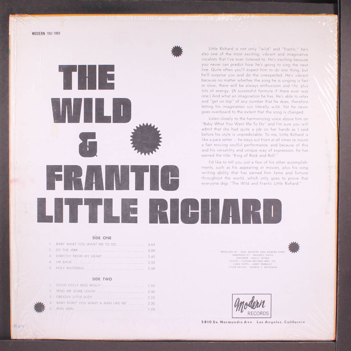 the wild & frantic by LITTLE RICHARD