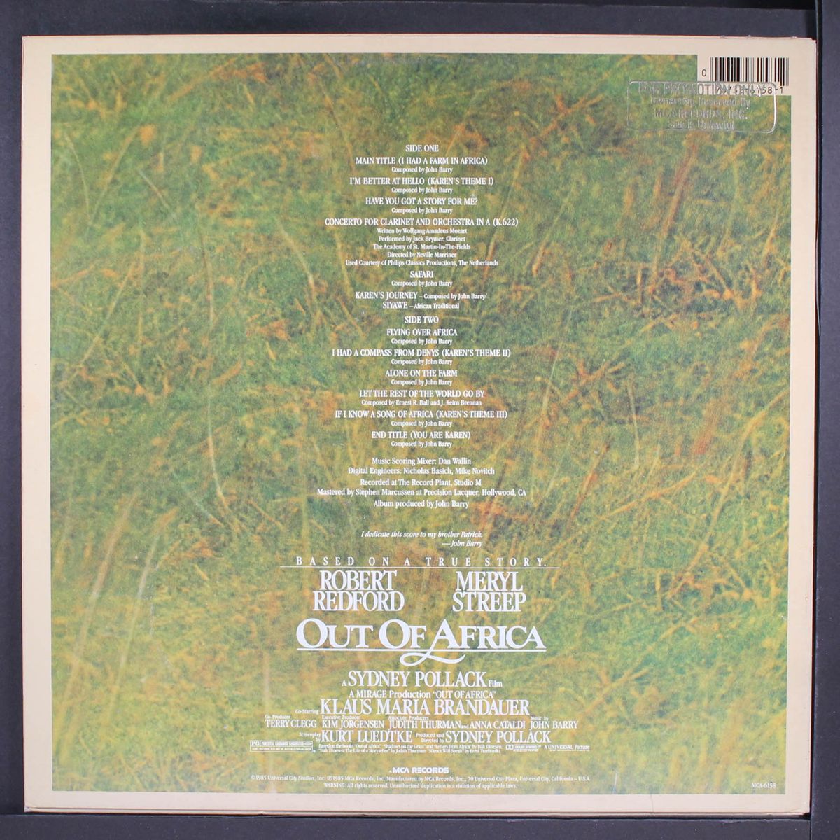 out of africa by SOUNDTRACK