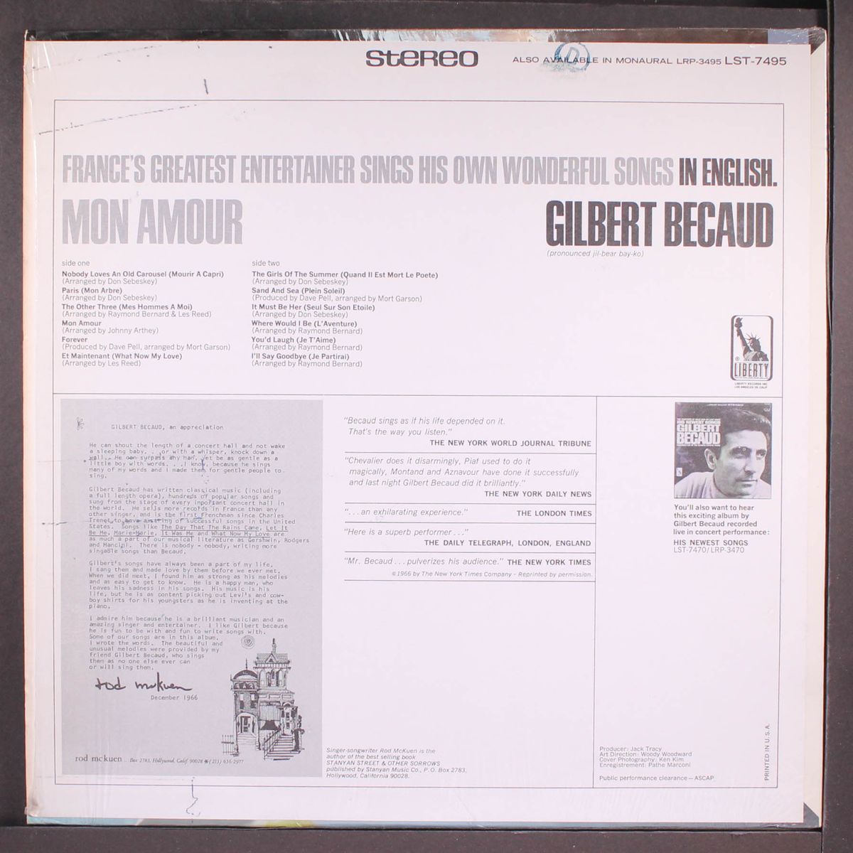 mon amour by GILBERT BECAUD