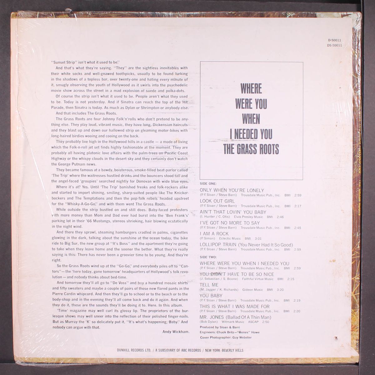 where were you when i needed you by GRASS ROOTS