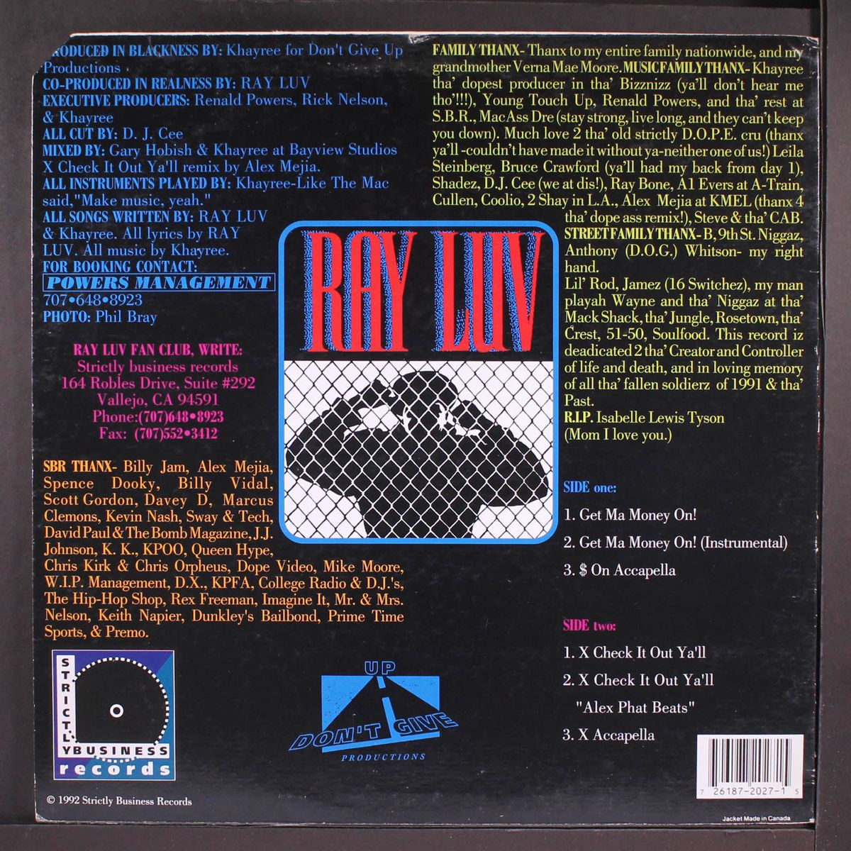 get ma money on! / x check it out y'all by RAY LUV