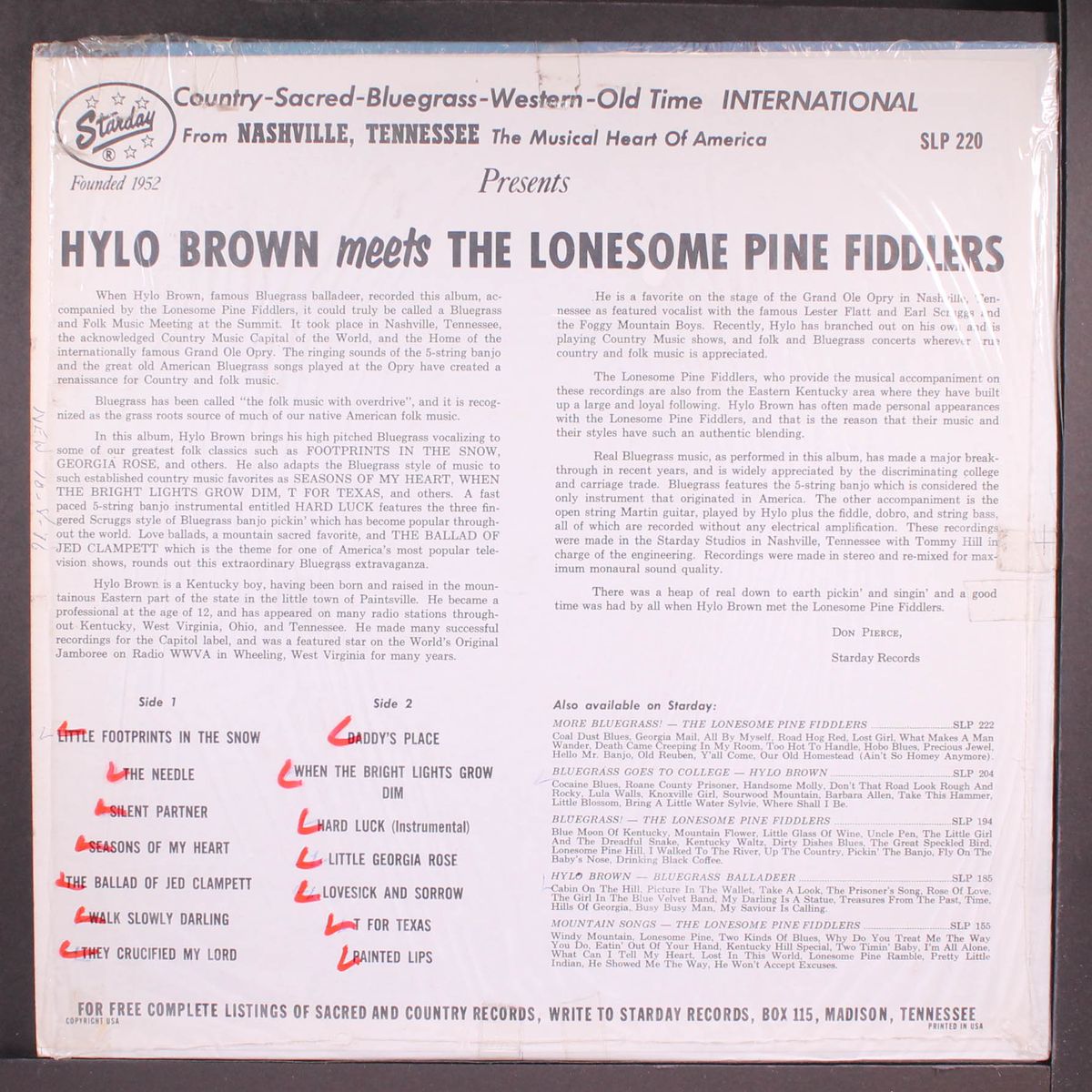 meets the lonesome pine fiddlers by HYLO BROWN