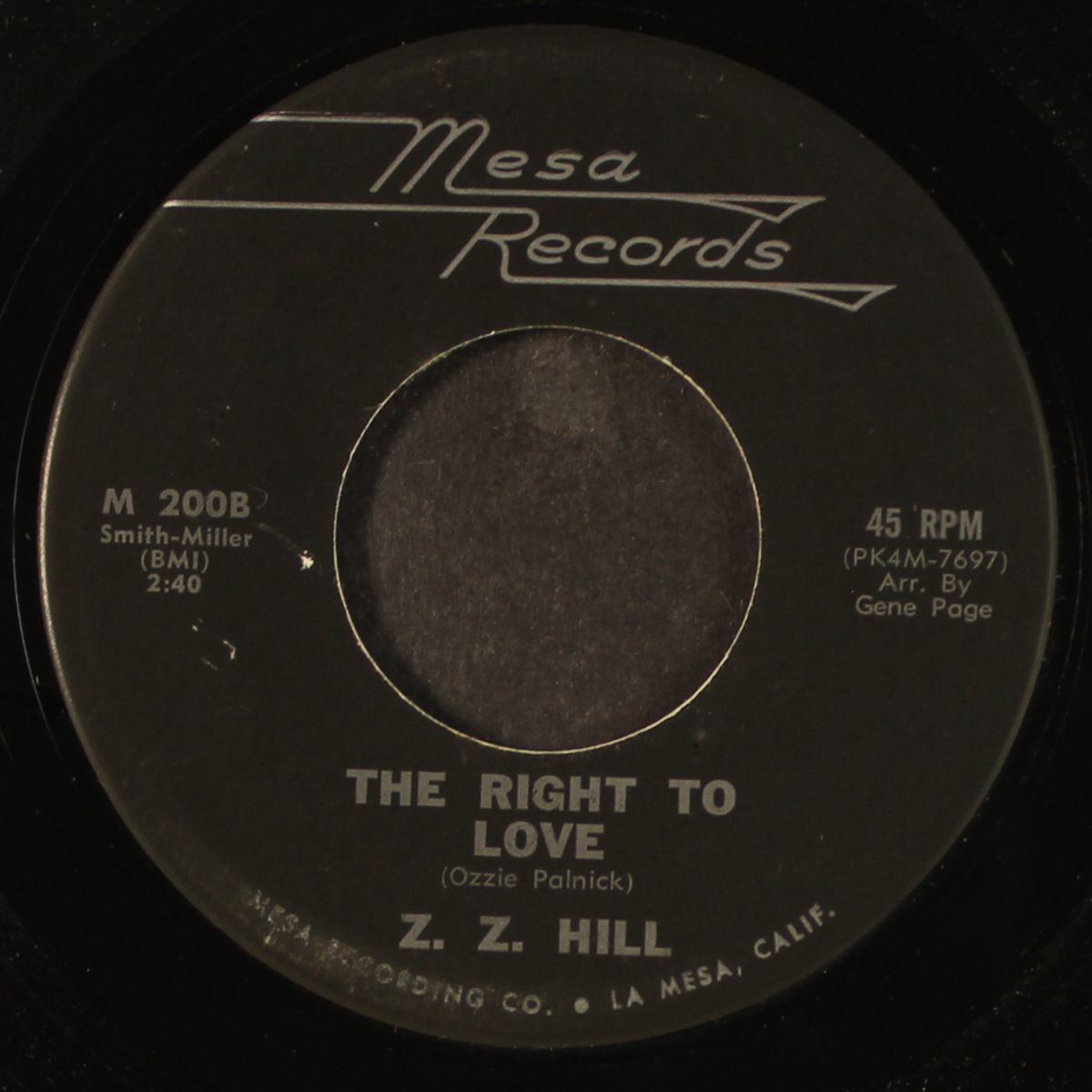 five will get you ten / the right to love by Z.Z. HILL