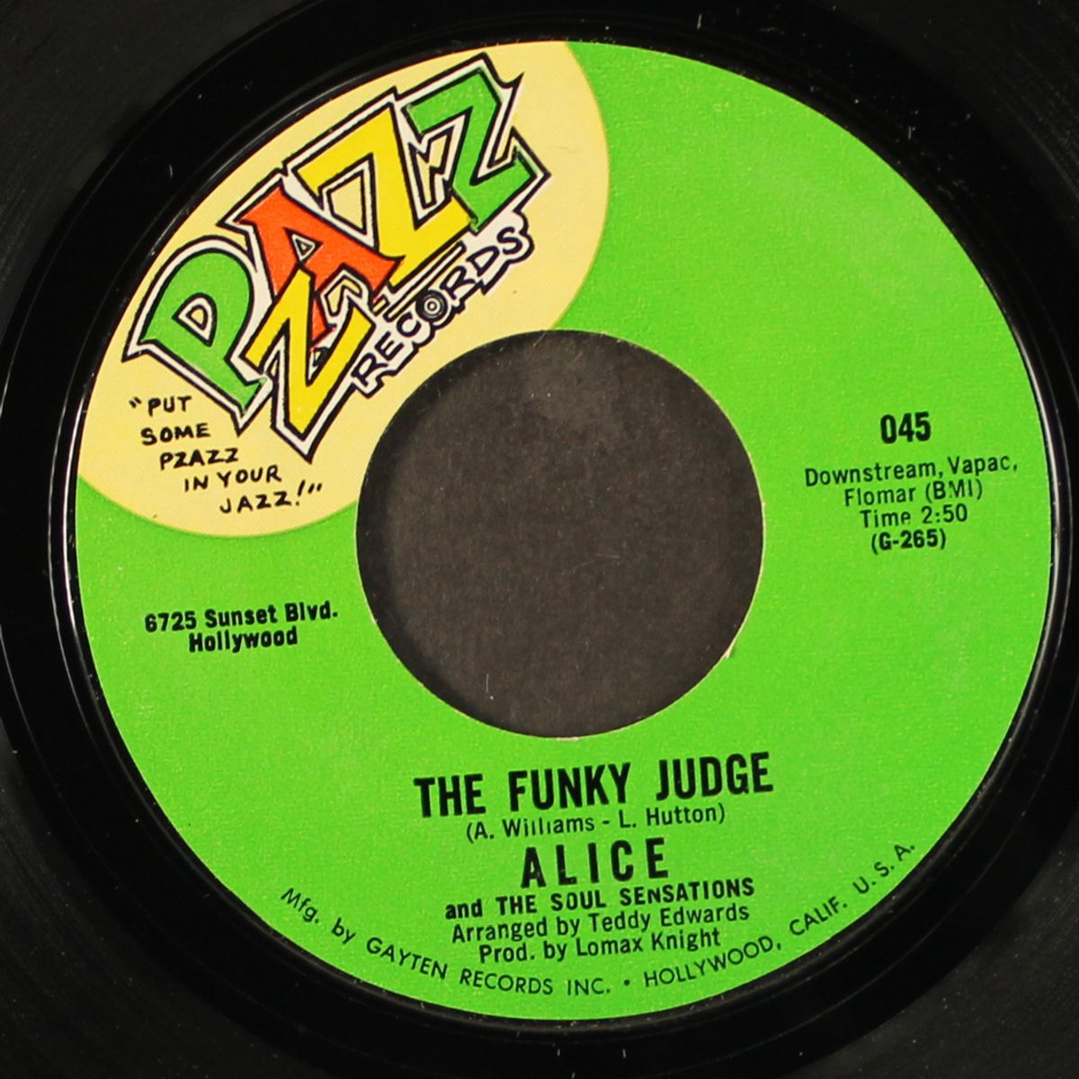 the funky judge / i found a love by ALICE & SOUL SENSATIONS