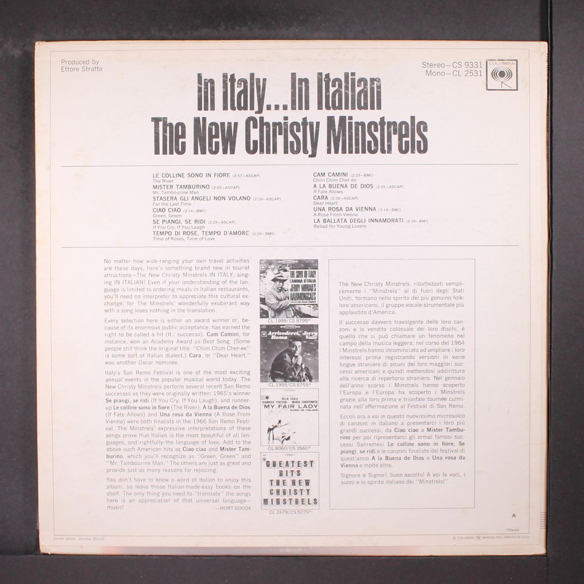 in italy .. in italian by NEW CHRISTY MINSTRELS
