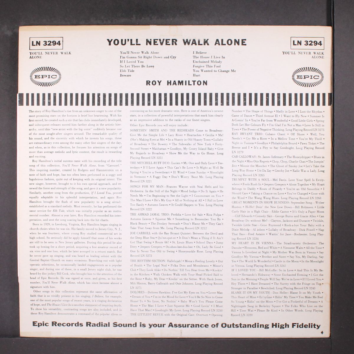 you'll never walk alone by ROY HAMILTON