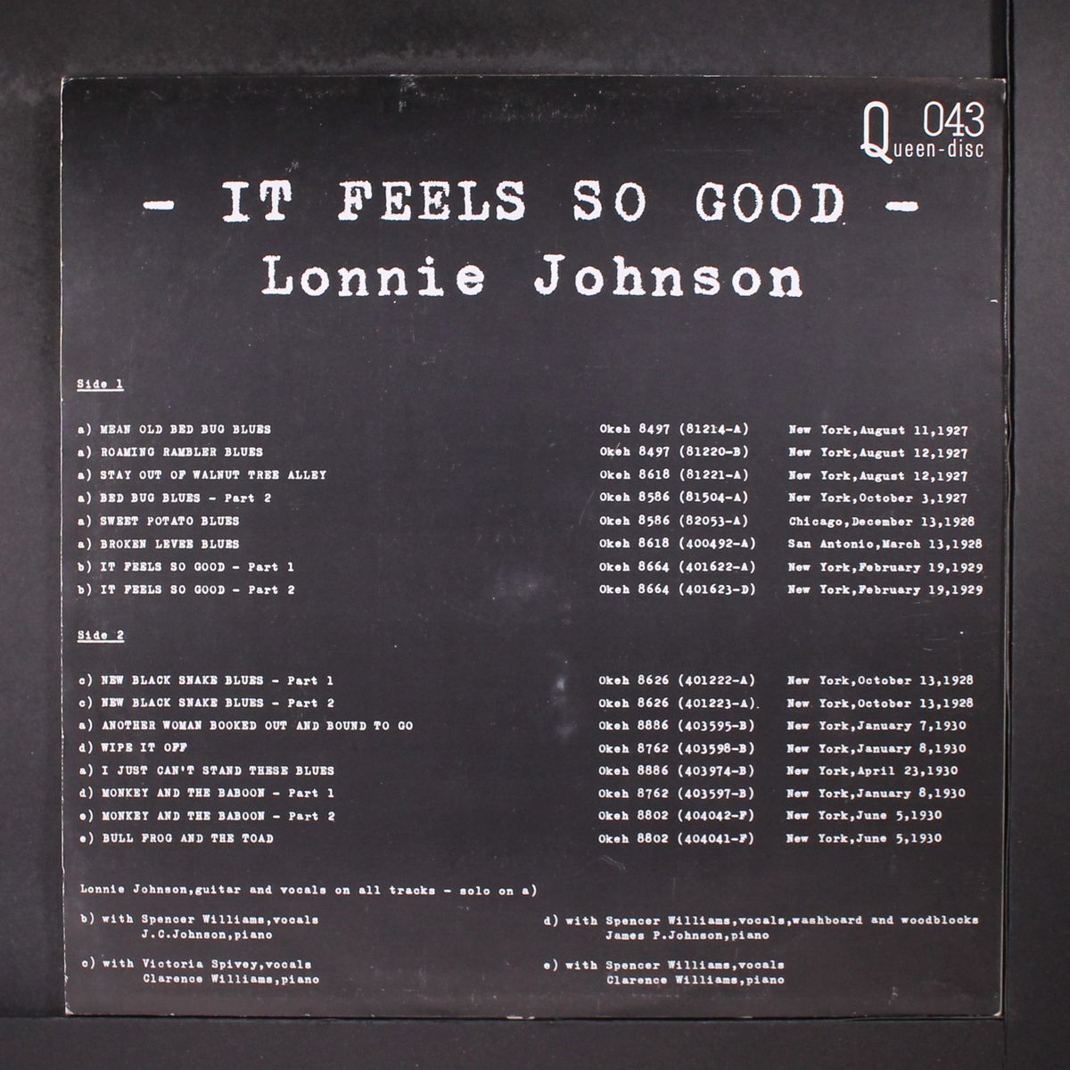 it feels so good by LONNIE JOHNSON