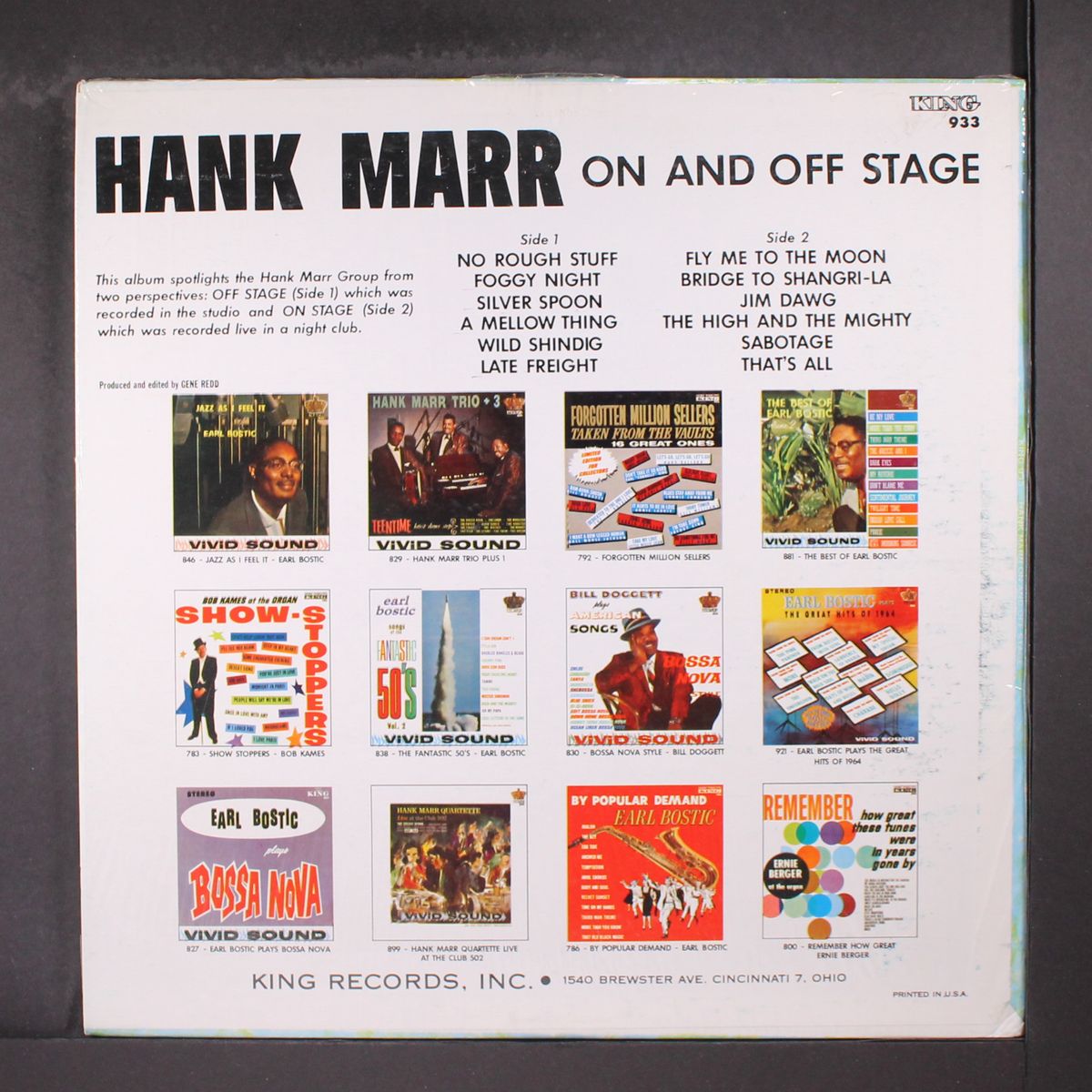 on and off stage by HANK MARR