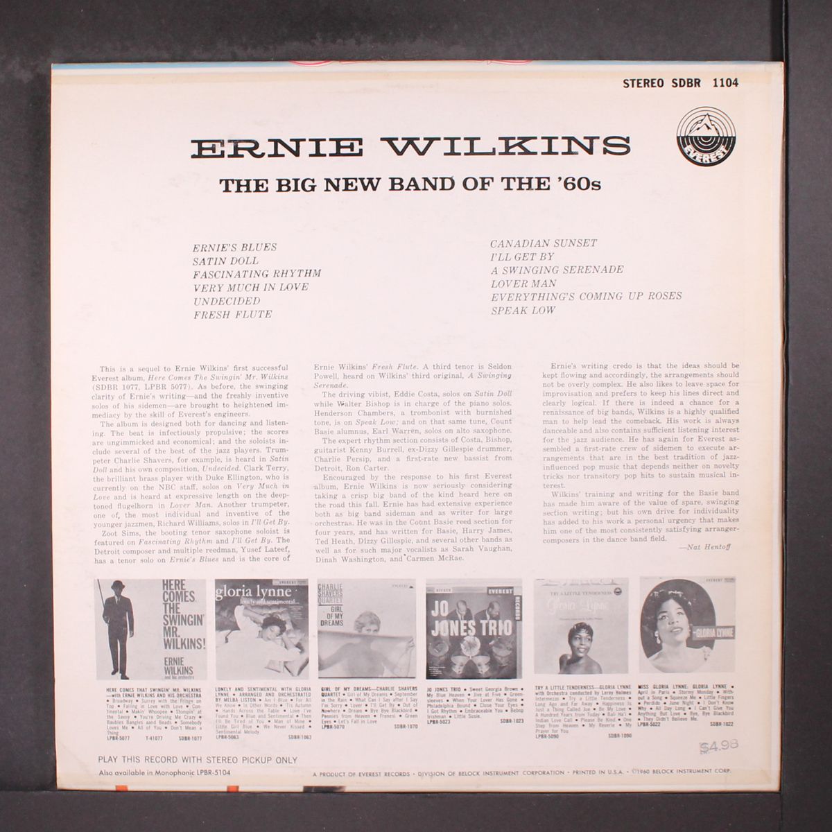 the big new band of the 60's by ERNIE WILKINS