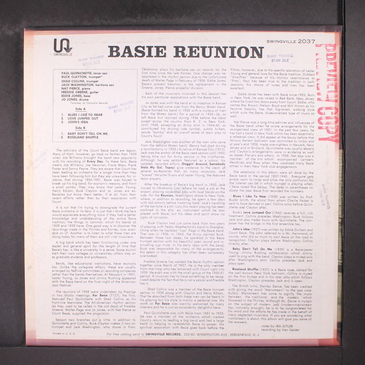 basie reunion by BUCK CLAYTON