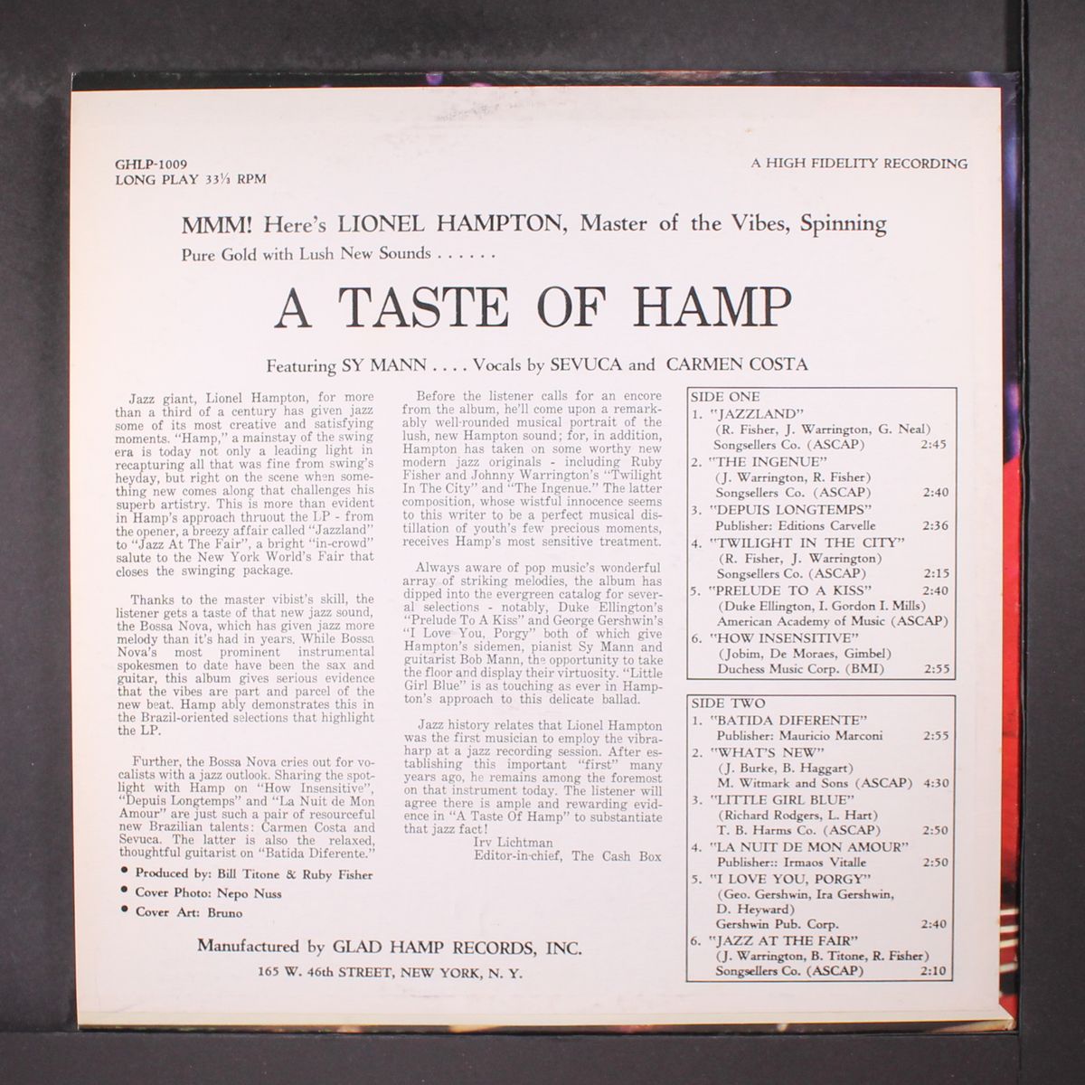 a taste of hamp by LIONEL HAMPTON