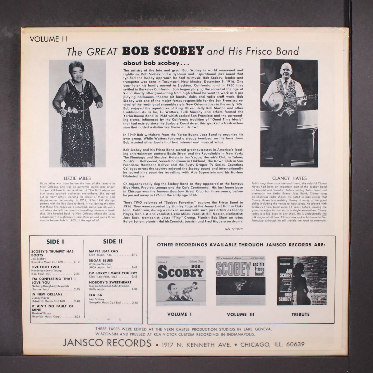 and his frisco band, vol. 2 by BOB SCOBEY