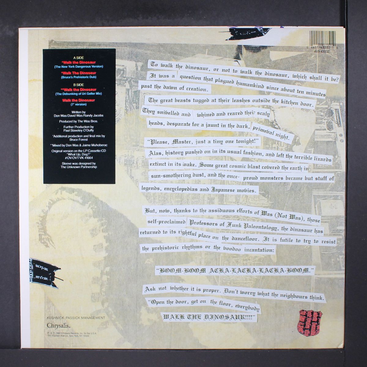 walk the dinosaur (4 mixes) by WAS (NOT WAS)
