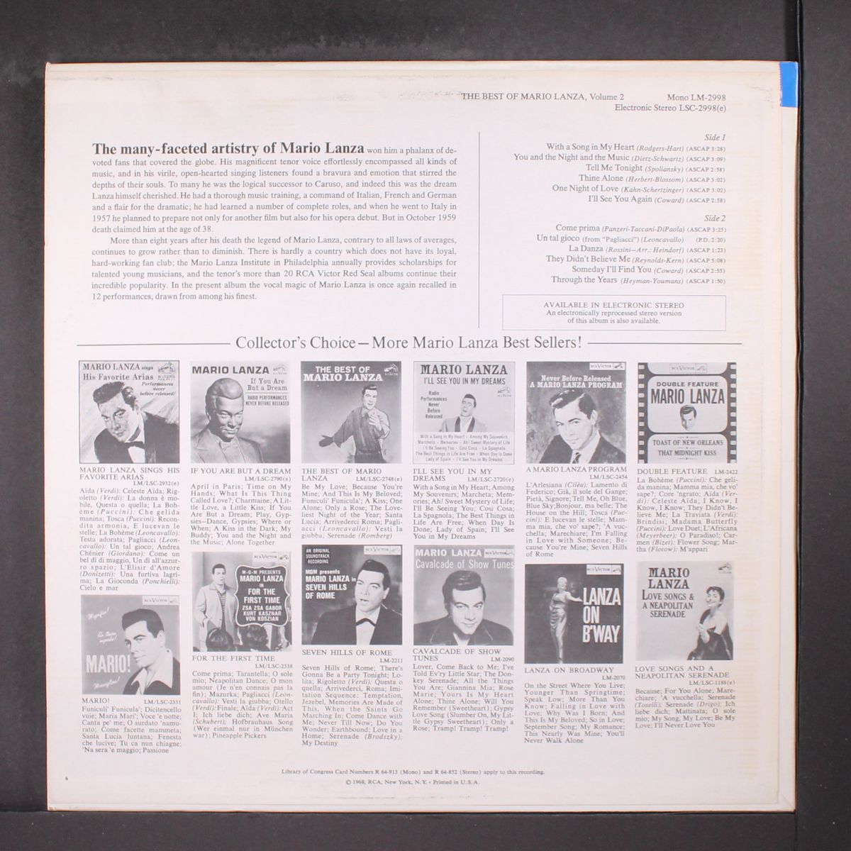 best of, vol. 2 by MARIO LANZA