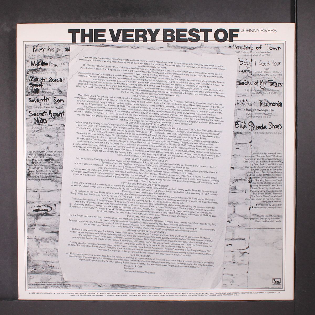 very best of by JOHNNY RIVERS