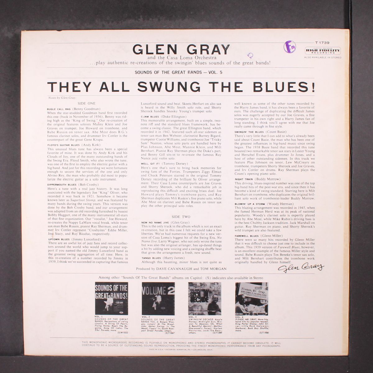 they all swung the blues by GLEN GRAY & CASA LOMA ORCHESTRA