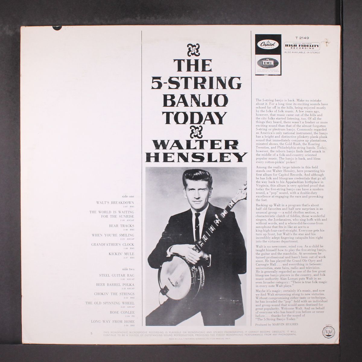 the 5-string banjo today by WALTER HENSLEY