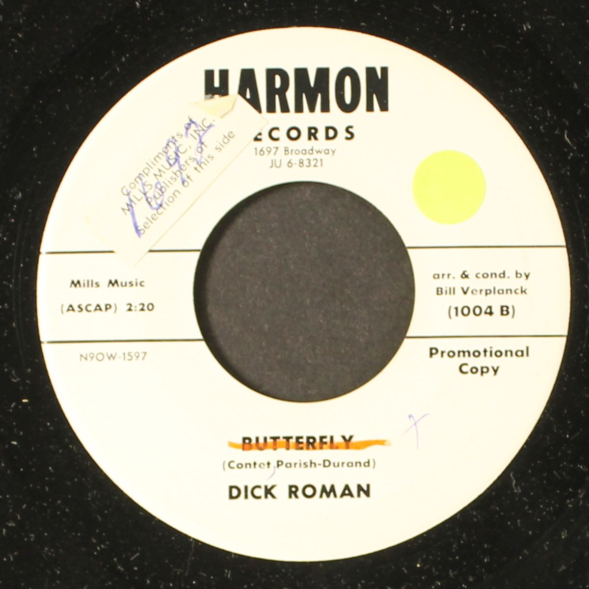 theme from a summer place / butterfly by DICK ROMAN