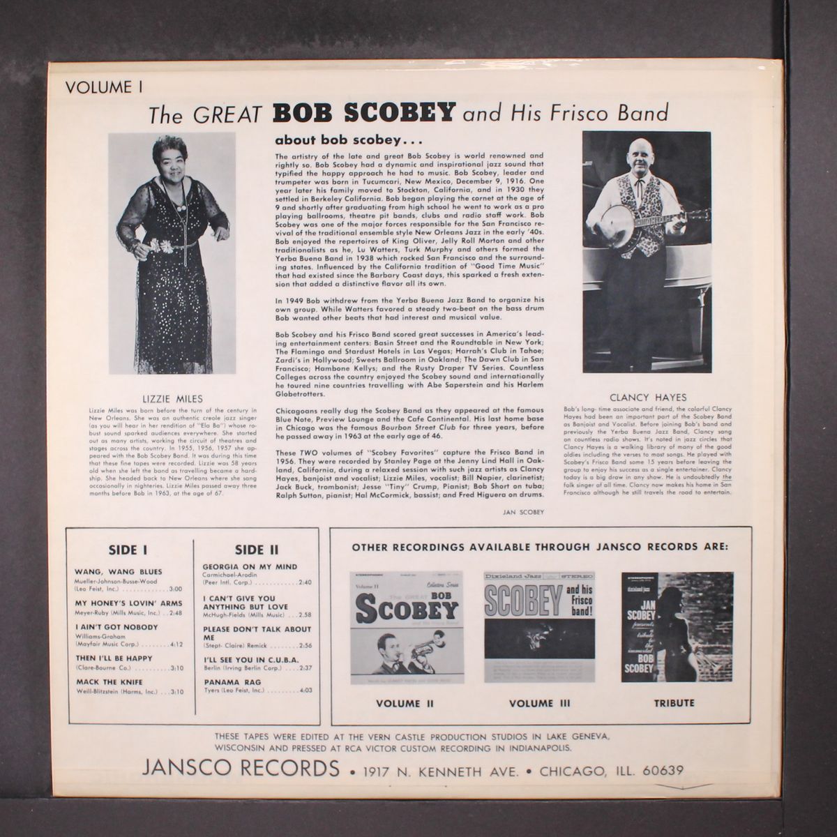 and his frisco band, vol. 1 by BOB SCOBEY