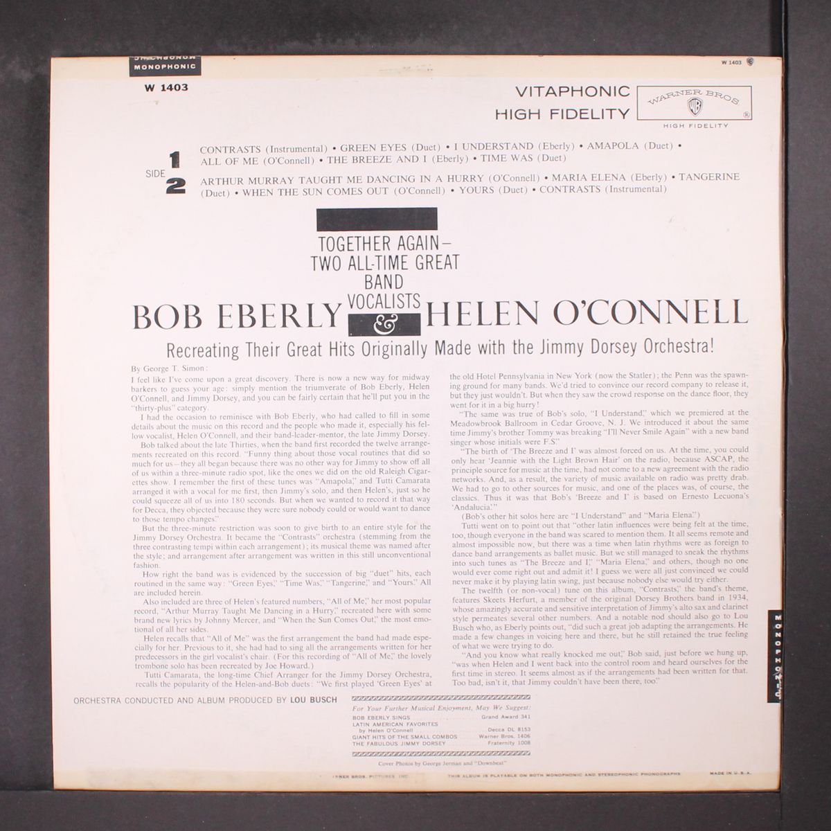 bob eberly & helen o'connell by BOB EBERLY & HELEN O'CONNELL