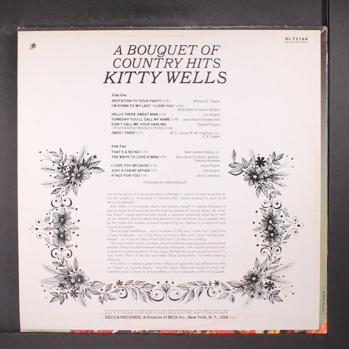 a bouquet of country hits by KITTY WELLS
