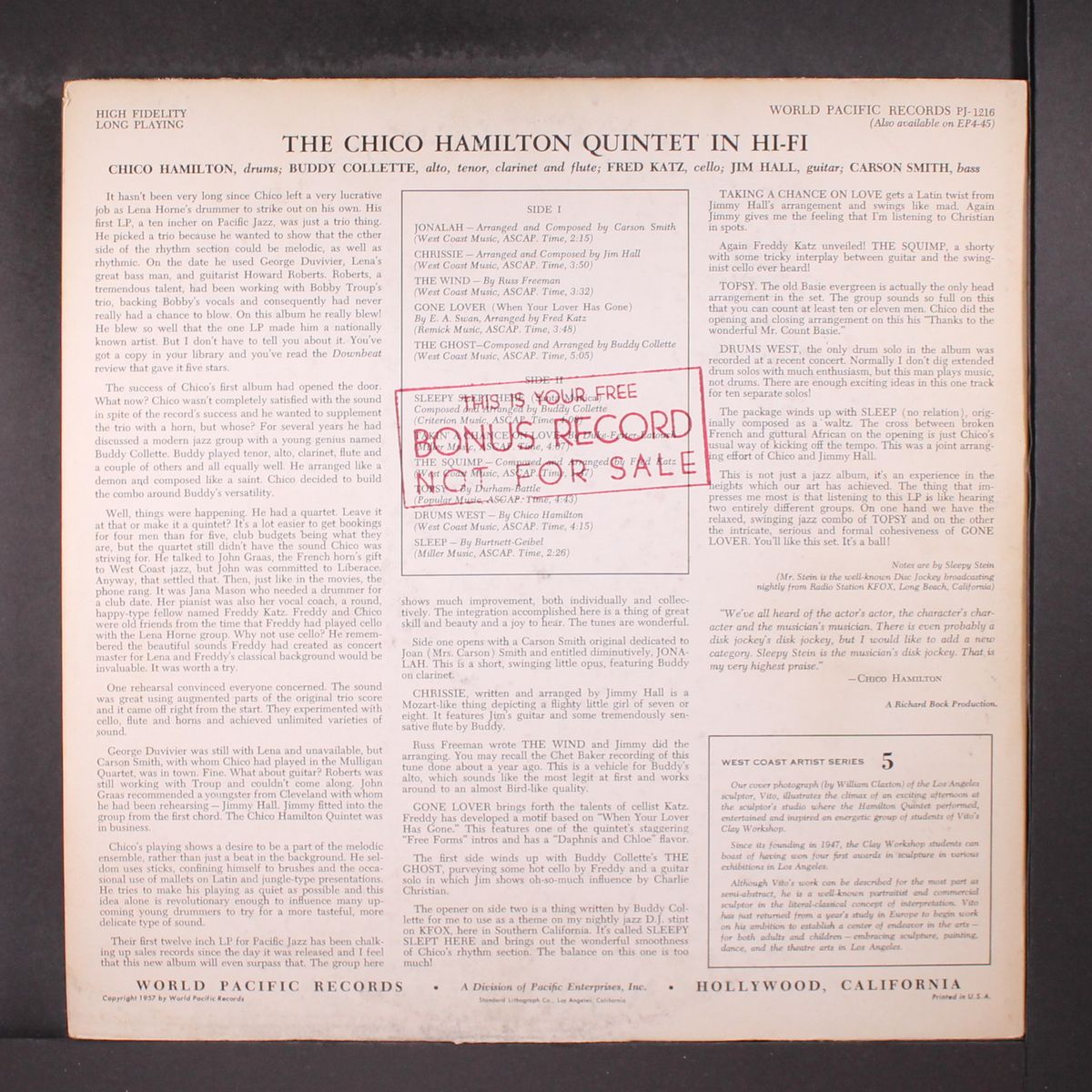 in hi fi by CHICO HAMILTON