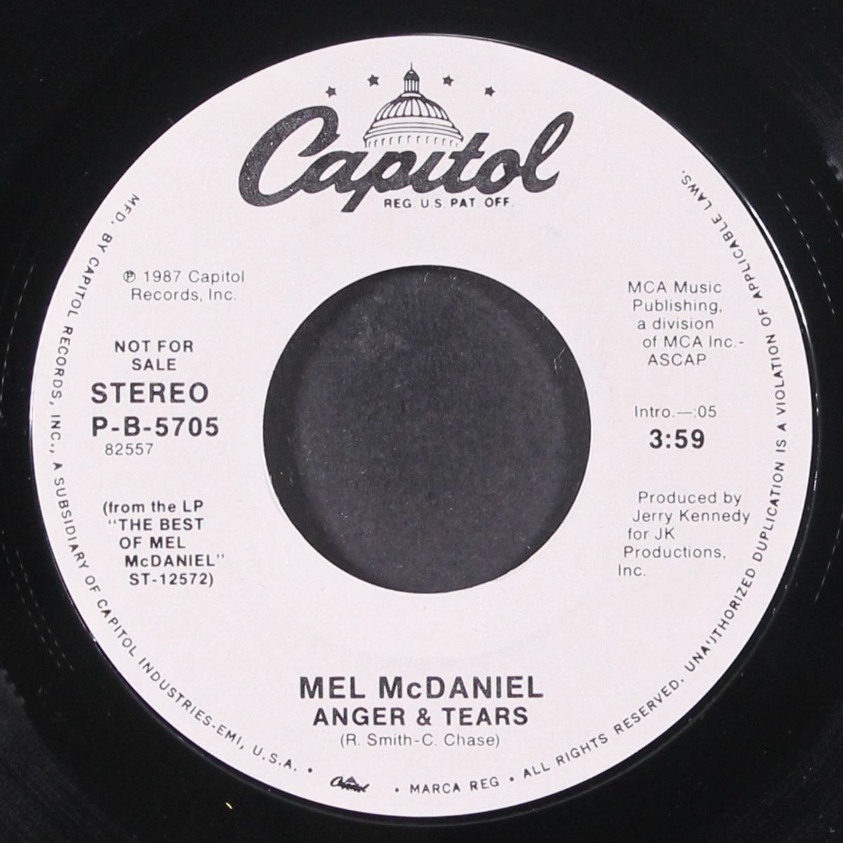 anger & tears by MEL MCDANIEL