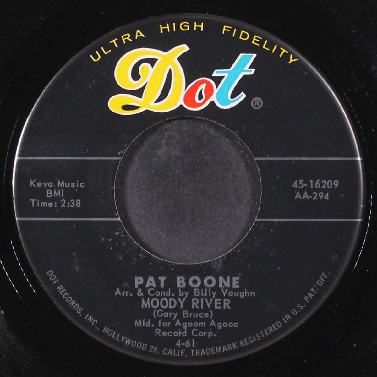 moody river / a thousand years by PAT BOONE