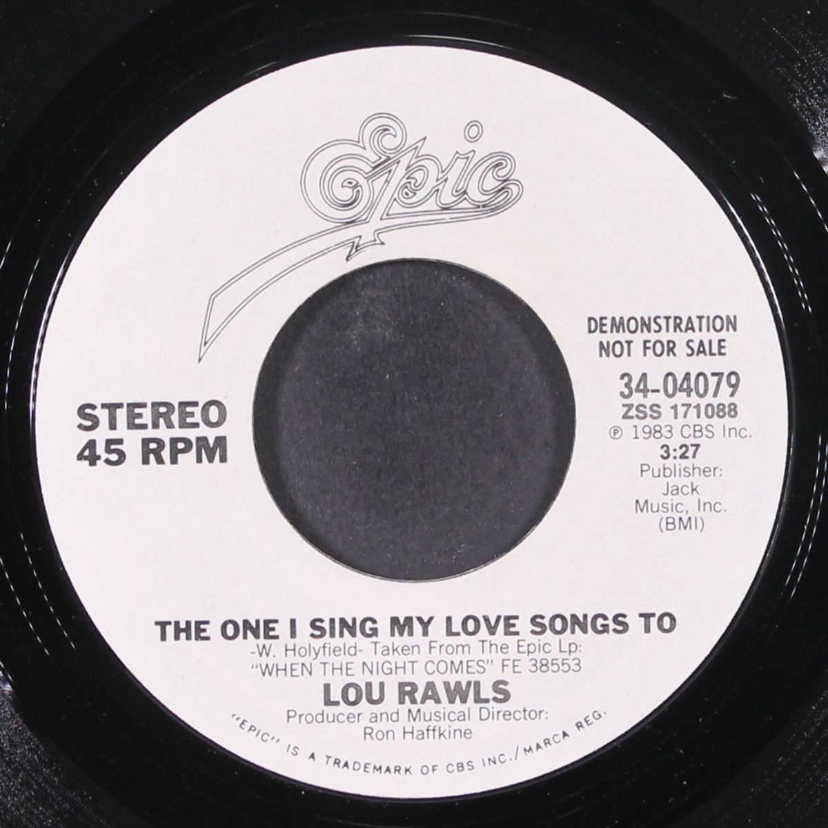 the one i sing my love songs to by LOU RAWLS