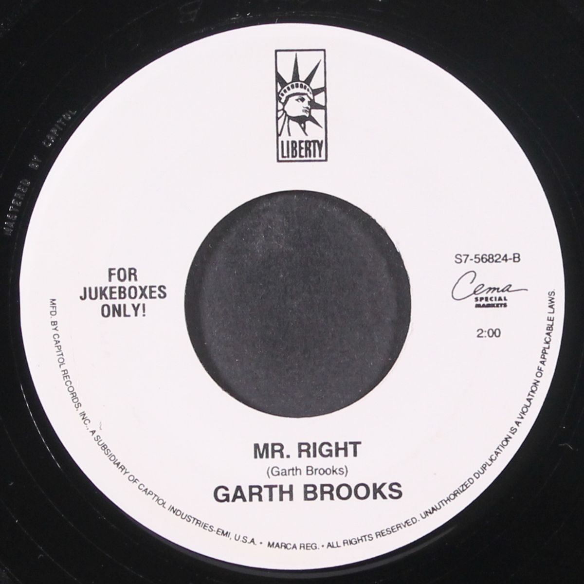 somewhere other than the night / mr. right by GARTH BROOKS