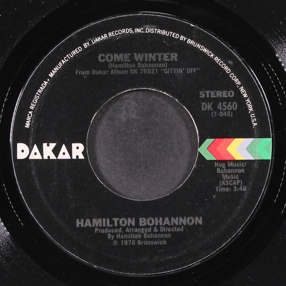 gittin' off / come winter by HAMILTON BOHANNON