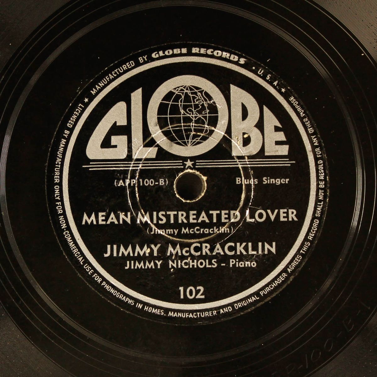 miss mattie left me / mean mistreated lover by JIMMY MCCRACKLIN