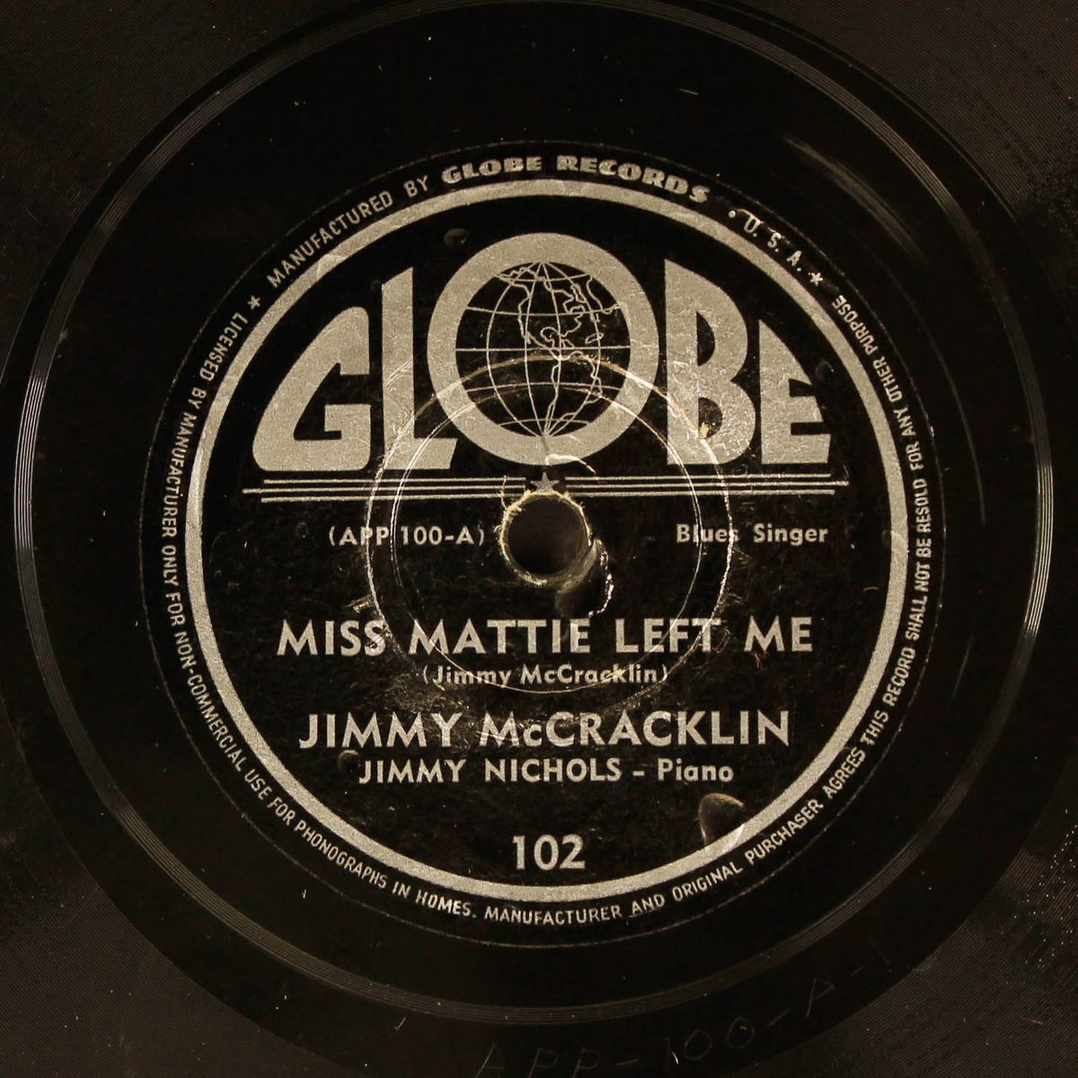 miss mattie left me / mean mistreated lover by JIMMY MCCRACKLIN