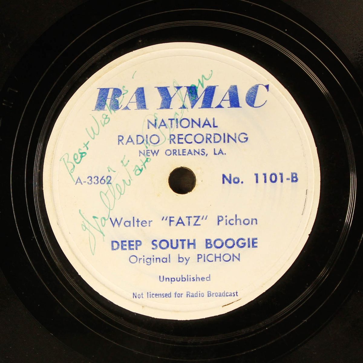 fat and greasy / deep south boogie by WALTER "FATS" PICHON
