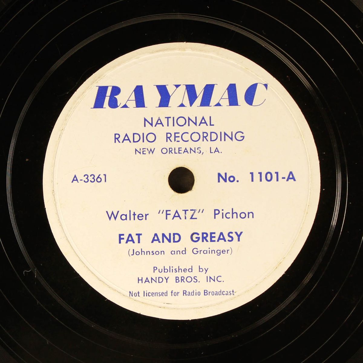 fat and greasy / deep south boogie by WALTER "FATS" PICHON